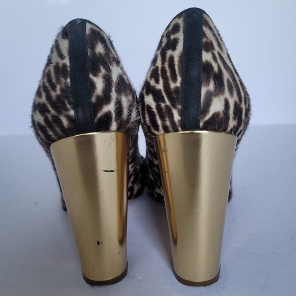 J. Crew Etta Cheetah Calf Hair Leather Preppy Pumps. Size 8 - Picture 4 of 8